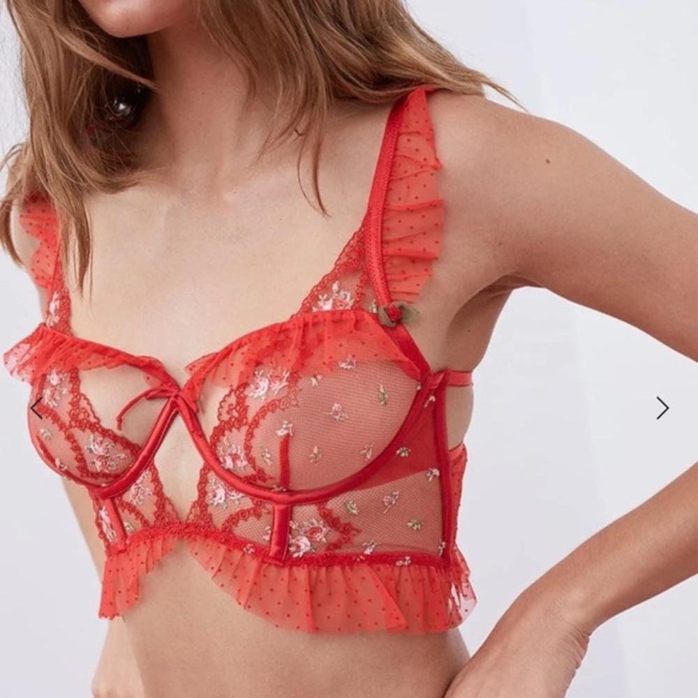 For Love & Lemons Rouge Underwire Bustier XS